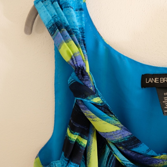 Lane Bryant Blue Sleeveless Shift Dress, sz 20 - Picture 3 of 7